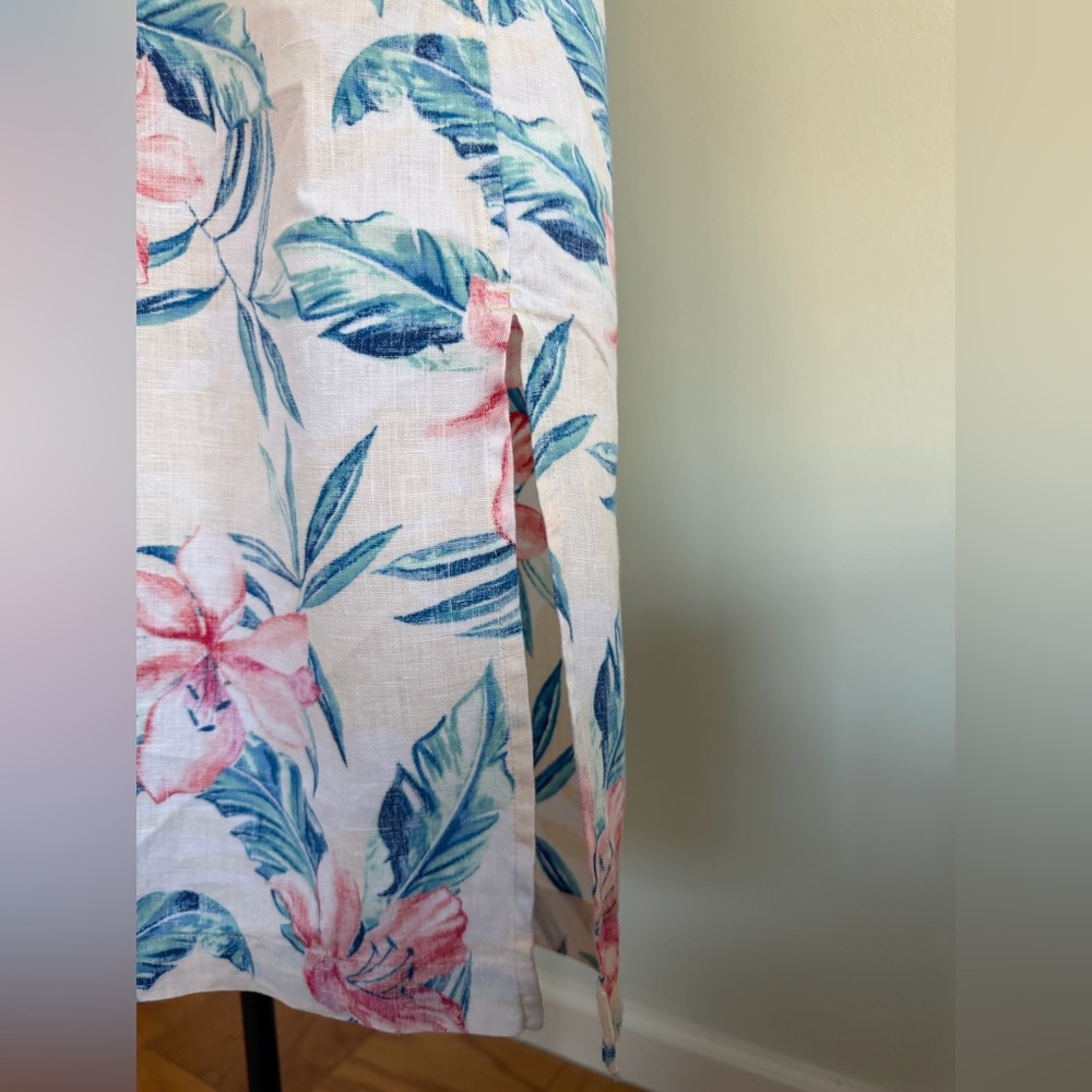 Tommy Bahama sleeves linen dress in tropical print - Picture 6 of 13
